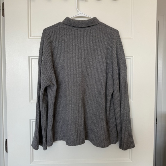 Reformation Cashmere Gray Knit Fatimo Cardigan - Picture 4 of 6